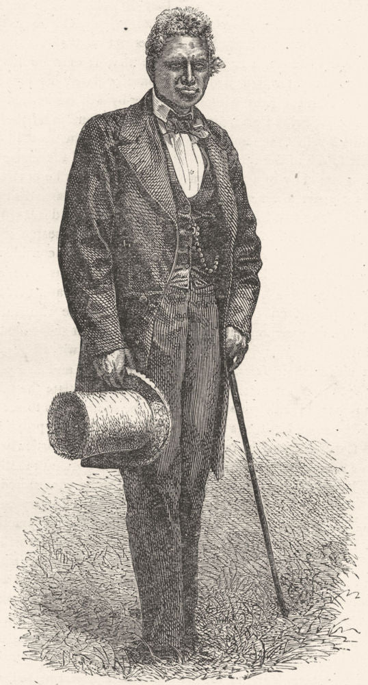 MADAGASCAR. Prime Minister 1880 old antique vintage print picture